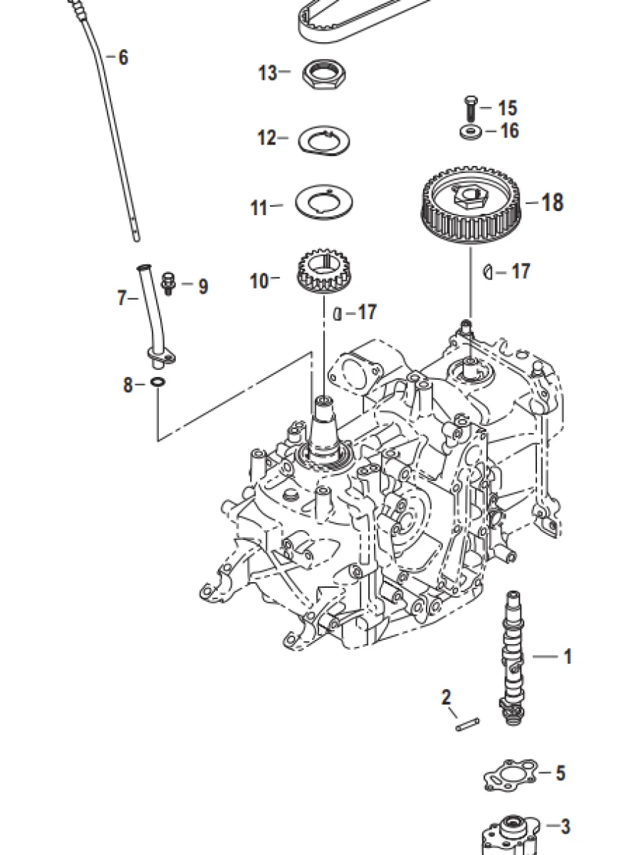 Yamaha F2.5 BMHS Eksantrik Mili ve Yağ Pompası Grubu